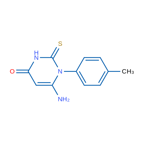 4(1H)-Pyrimidinone, 6-amino-2,3-dihydro-1-(4-methylphenyl)-2-thioxo- 结构式
