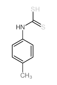 N-(4-甲基苯基)二硫代氨基甲酸铵 结构式