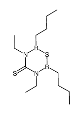 4H-1,3,5,2,6-Thiadiazadiborine-4-thione, 2,6-dibutyl-3,5-diethyltetrahydro- 结构式