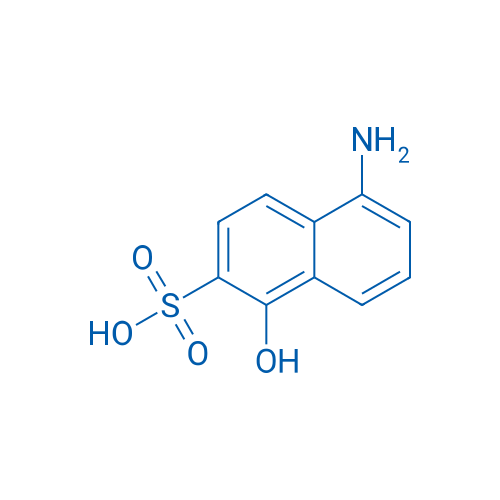 5-氨基-1-羟基-2-萘磺酸 结构式