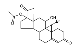 9-溴-11β,17-二羟基孕甾-4-烯-3,20-二酮 17-乙酸酯 结构式
