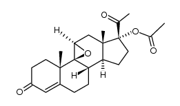 9β-Pregn-4-ene-3,20-dione, 9,11β-epoxy-17-hydroxy-, acetate (6CI,8CI) 结构式