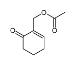 2-Cyclohexen-1-one, 2-[(acetyloxy)methyl]- 结构式