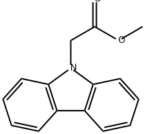 9H-咔唑-9-乙酸甲酯 结构式