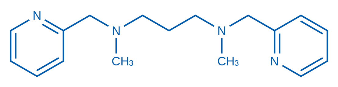 N1,N3-二甲基-N1,N3-双(吡啶-2-基甲基)丙烷-1,3-二胺 结构式
