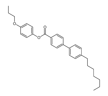 [1,1'-Biphenyl]-4-carboxylic acid, 4'-heptyl-, 4-propoxyphenyl ester 结构式