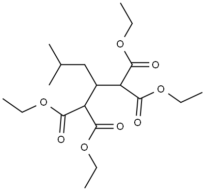 3-(2-甲基丙基)-2,2,4,4-戊烷四甲酸 1,2,4,4-四乙酯 结构式
