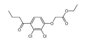 Acetic acid, [2,3-dichloro-4-(1-oxobutyl)phenoxy]-, ethyl ester 结构式