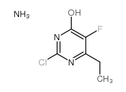 2-氯-6-乙基-5-氟-4-羟基嘧啶胺盐 结构式