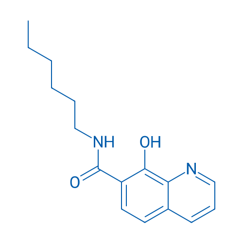 7-Quinolinecarboxamide, N-hexyl-8-hydroxy- 结构式