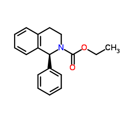 (S)-1-苯基-1,2,3,4-四氢-2-异喹啉甲酸乙酯 结构式