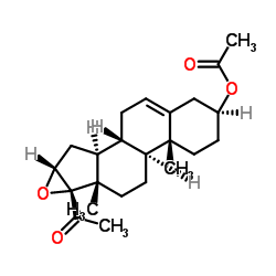 化合物16,17-Epoxypregnenolone acetate(储存“-20℃”；运输“冰袋”) 结构式