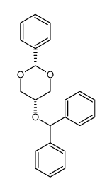 顺式-5-二苯甲氧基-2-苯基-1,3-二氧六环 结构式