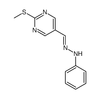 2-(methylsulfanyl)-5-[(E)-(2-phenylhydrazinylidene)methyl]pyrimidine 结构式