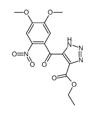 4-(4,5-二甲氧基-2-硝基苯甲酰基)-1H-1,2,3-三唑-5-羧酸乙酯 结构式