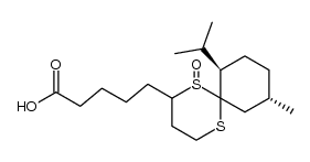 1,5-二硫杂螺[5.5]十一烷-2-戊酸-10-甲基-7-(1-甲基乙基)-1-氧化物,[1R-[1α,2β,6β(7S*,10R*)]]- 结构式