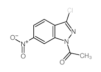 1-(3-氯-6-硝基-1H-吲唑-1-基)乙酮 结构式
