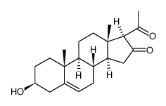 (3β)-3-羟基孕甾-5-烯-16,20-二酮 结构式
