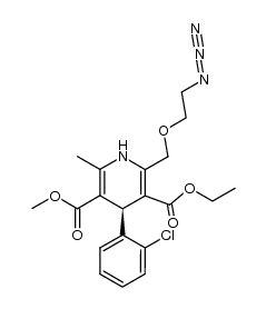 3,5-Pyridinedicarboxylic acid, 2-[(2-azidoethoxy)methyl]-4-(2-chlorophenyl)-1,4-dihydro-6-methyl-, 3-ethyl 5-methyl ester, (S)- (9CI) 结构式