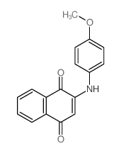 2-[(4-甲氧基苯基)氨基]-1,4-萘二酮 结构式