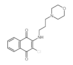 2-氯-3-[(3-吗啉丙基)氨基]-1,4-萘醌 结构式