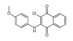 2-chloro-3-[(4-methoxyphenyl)amino]-1,4-dihydronaphthalene-1,4-dione 结构式