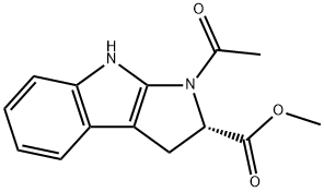 Pyrrolo[2,3-b]indole-2-carboxylic acid, 1-acetyl-1,2,3,8-tetrahydro-, methyl ester, (2S)- 结构式