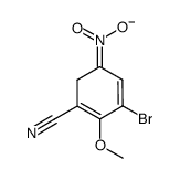 3-溴-2-甲氧基-5-酸式硝基-1,3-环己二烯-1-甲腈 一价阴离子 结构式