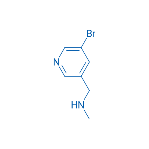 N-甲基-(5-溴吡啶-3-基)甲胺 结构式