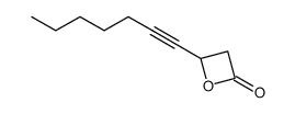 4-(1-庚炔-1-基)-2-氧杂环丁酮 结构式