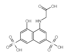 N-(8-羟基-3,6-二磺基-1-萘基)甘氨酸 结构式