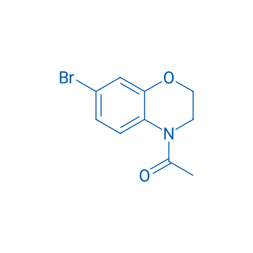 1-(7-溴-2H-苯并[b][1,4]噁嗪-4(3H)-基)乙酮 结构式