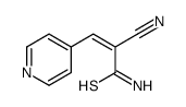 2-氰基-3-(4-吡啶基)-2-丙烯硫代酰胺 结构式