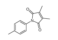 1H-Pyrrole-2,5-dione, 3,4-dimethyl-1-(4-methylphenyl)- 结构式