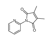 1H-Pyrrole-2,5-dione, 3,4-dimethyl-1-(2-pyridinyl)- 结构式