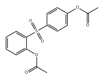 2-[[4-(乙酰氧基)苯基]磺酰基]苯酚 1-乙酸酯 结构式