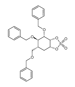 D-epi-Inositol, 4,5-dideoxy-5-[(phenylmethoxy)methyl]-1,6-bis-O-(phenylmethyl)-, cyclic sulfate (9CI) 结构式