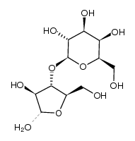 3-O-α-D-吡喃葡萄糖基-β-D-呋喃核糖 结构式