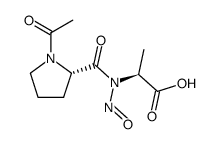 L-Alanine, N-(1-acetyl-L-prolyl)-N-nitroso- (9CI) 结构式