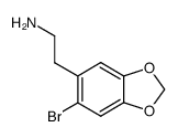 2-(6-溴-1,3-苯并二氧杂环戊烯-5-基)乙-1-胺 结构式