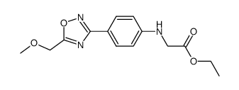 Glycine, N-[4-[5-(methoxymethyl)-1,2,4-oxadiazol-3-yl]phenyl]-, ethyl ester 结构式