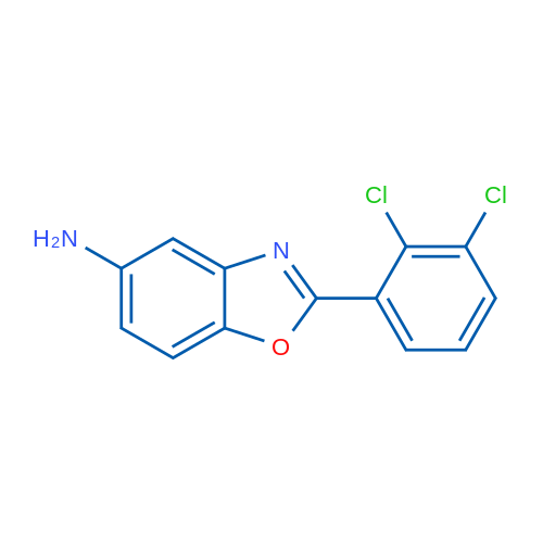 [2-(2,3-二氯苯基)-1,3-苯并恶唑-5-基]胺 结构式