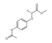 methyl (R)-2-(4-acetoxyphenoxy)propionate 结构式
