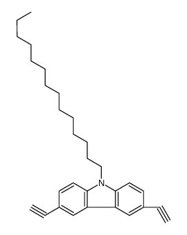 9H-Carbazole, 3,6-diethynyl-9-tetradecyl- 结构式