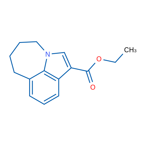 Ethyl 4,5,6,7-tetrahydroazepino[3,2,1-hi]indole-1-carboxylate 结构式