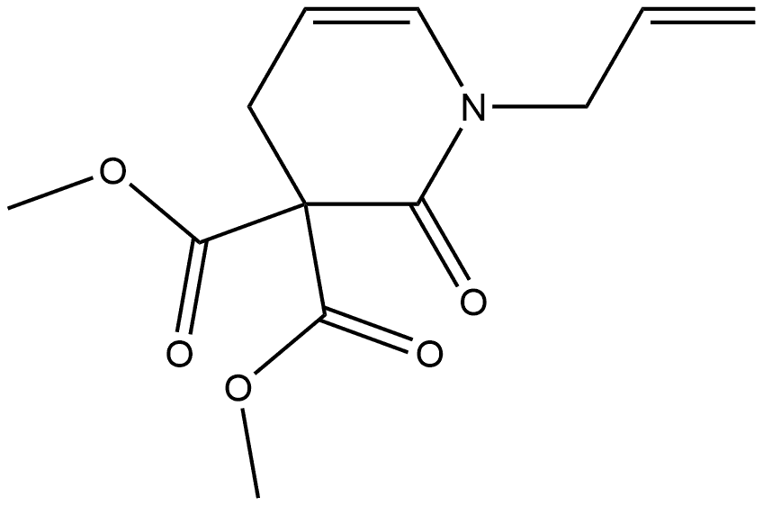 1,4-二氢-2-氧代-1-(2-丙烯-1-基)-3,3(2H)-吡啶二羧酸 3,3-二甲酯 结构式