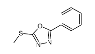 2-甲硫基-5-苯基-1,3,4-噁二唑 结构式