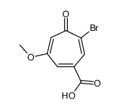 6-溴-3-甲氧基-5-氧代-1,3,6-环庚三烯-1-羧酸 结构式
