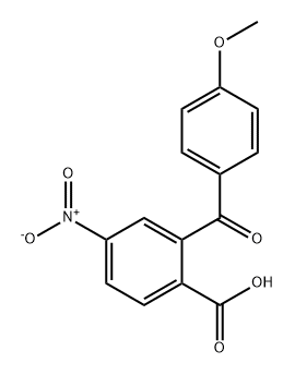 2-(4-甲氧基苯甲酰基)-4-硝基苯甲酸 结构式