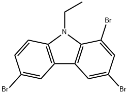 1,3,6-三溴-9-乙基-9H-咔唑 结构式